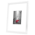 wholesale custom high quality  11x14 wood White Picture Frame Matted to Fit  5x7 Inches Pictures